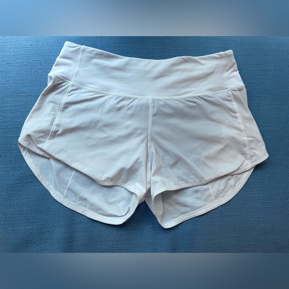 Lululemon White Speed ups size 6 tall perfect condition